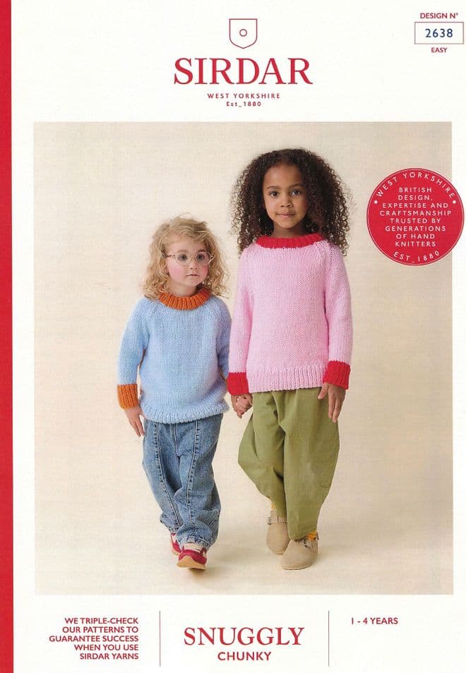 Sirdar Chunky Knitting Pattern - 2638 Children's Sweater (1 - 4 years)