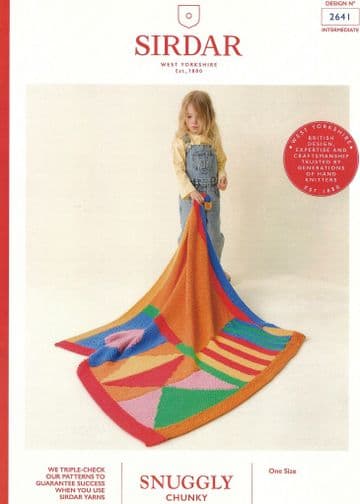 Sirdar Chunky Knitting Pattern - 2641 Multicoloured Blanket