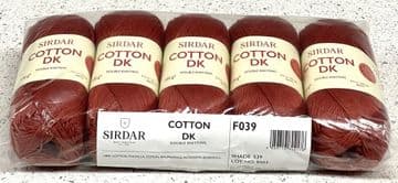 Sirdar Cotton DK 100g - 5 Ball Pack - 539 Coppertone