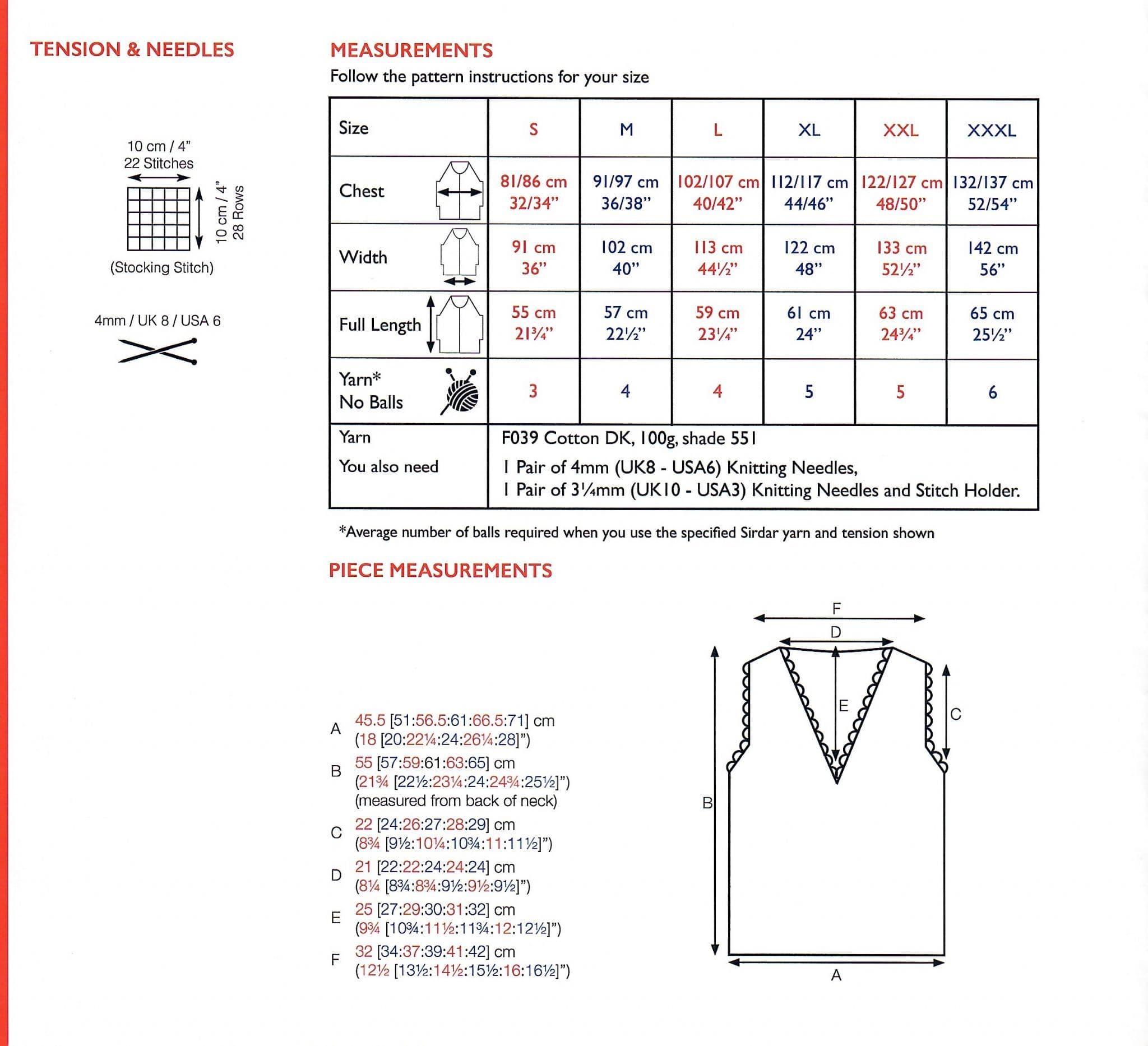 Sirdar Cotton DK Knitting Pattern 10116 Sleeveless Vest Top