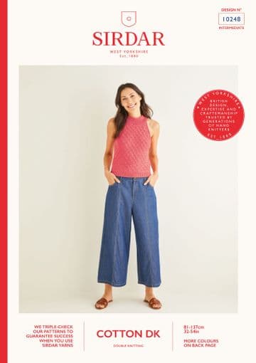 Sirdar Cotton DK Knitting Pattern Booklet - 10248 Summer Top
