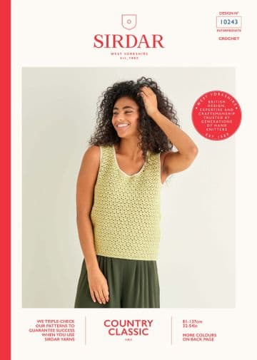 Sirdar Country Classic 4 ply Crochet Pattern Booklet - 10243 Top