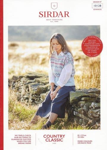 Sirdar Country Classic 4 ply Knitting Pattern Booklet - 10128 Tank
