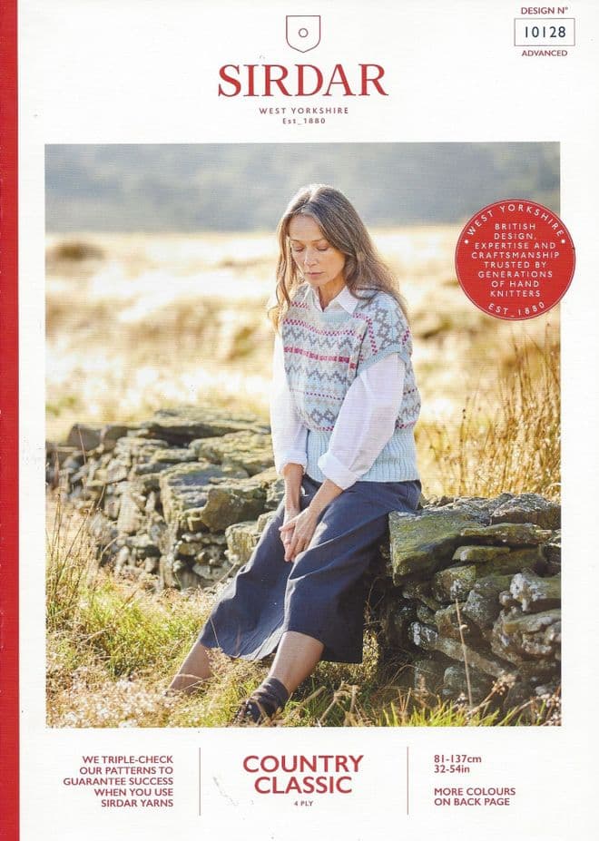 Sirdar Country Classic 4 ply Knitting Pattern Booklet - 10128 Tank