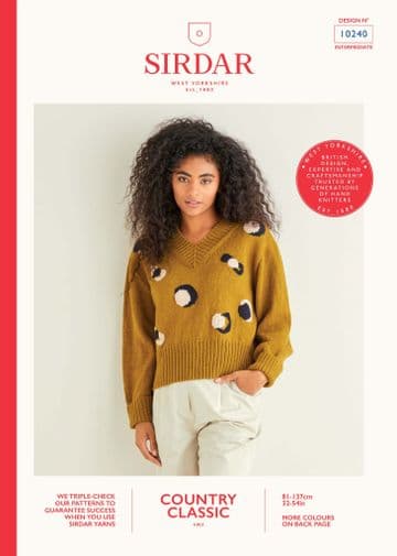 Sirdar Country Classic 4 ply Knitting Pattern Booklet - 10240 Sweater