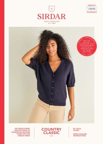 Sirdar Country Classic 4 ply Knitting Pattern Booklet - 10242 Cardigan
