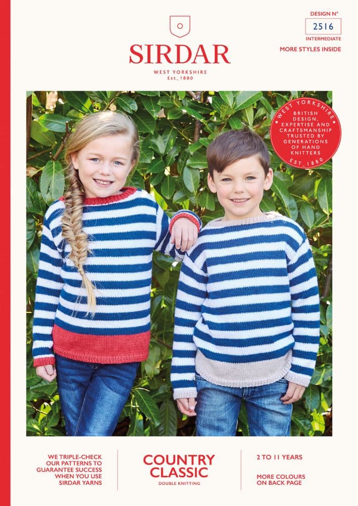Sirdar Country Classic DK Knitting Pattern 2516 Sweaters