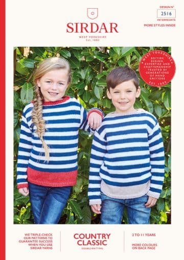 Sirdar Country Classic DK Knitting Pattern - 2516 Sweaters
