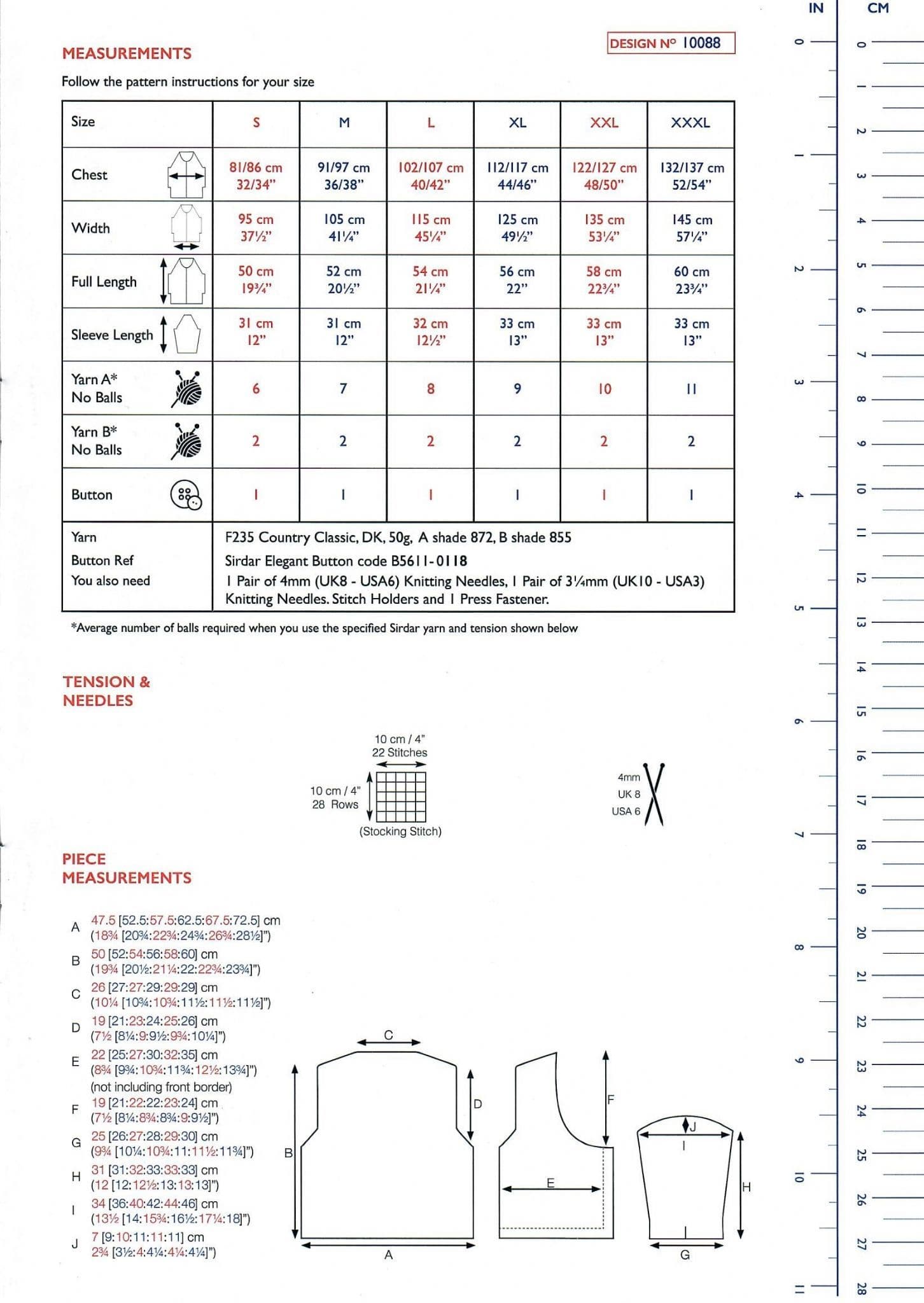 Sirdar Country Classic DK Knitting Pattern Booklet 10088 Cardigan