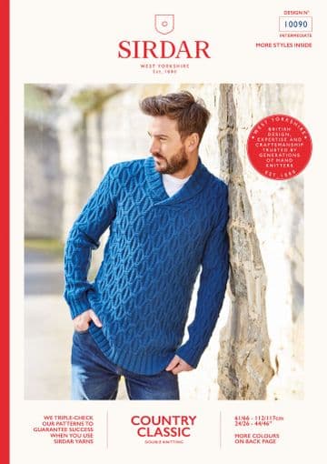 Sirdar Country Classic DK Knitting Pattern Booklet - 10090 Sweater