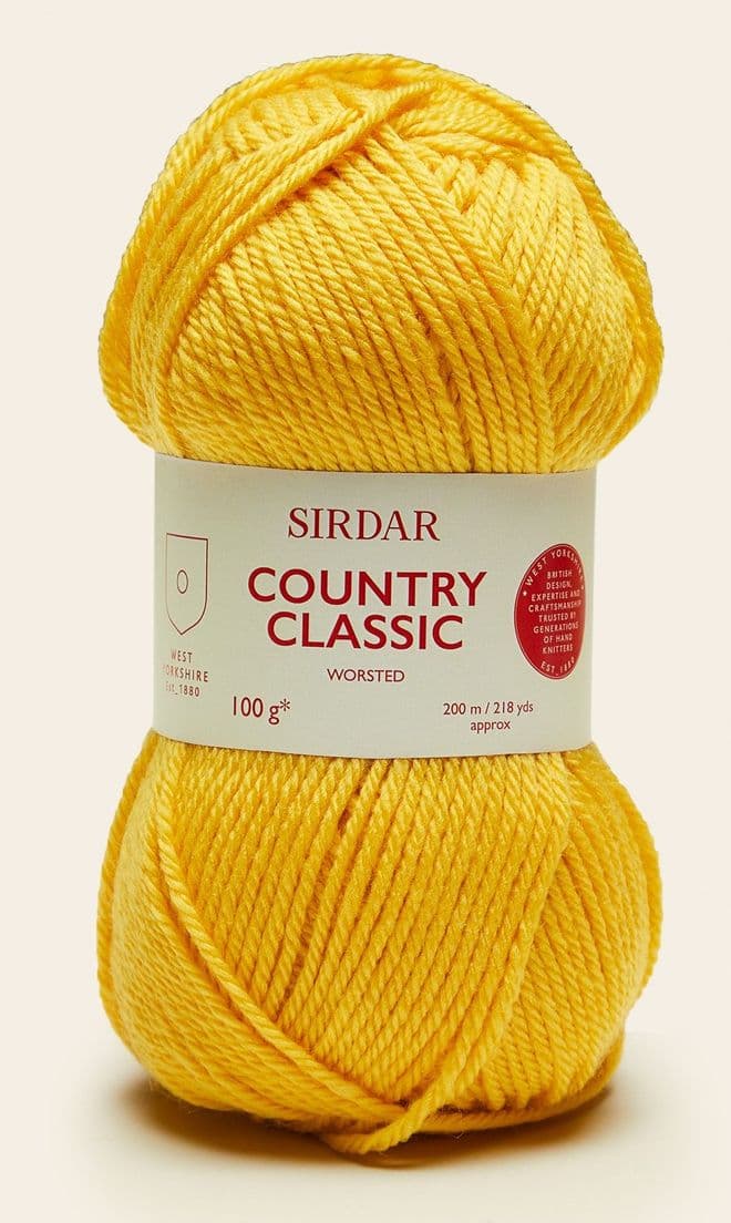 Sirdar Country Classic Worsted 100g - 676 Butterscotch - Clearance Price £4.25