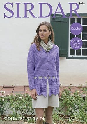 Sirdar Country Style DK - 8016 Jacket Crochet Pattern