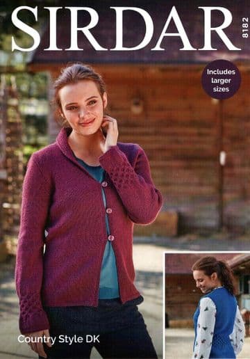 Sirdar Country Style DK - 8182 Cardigan & Waistcoat Knitting Pattern