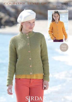 Sirdar Country Style DK - 9809 Cardigans Knitting Pattern