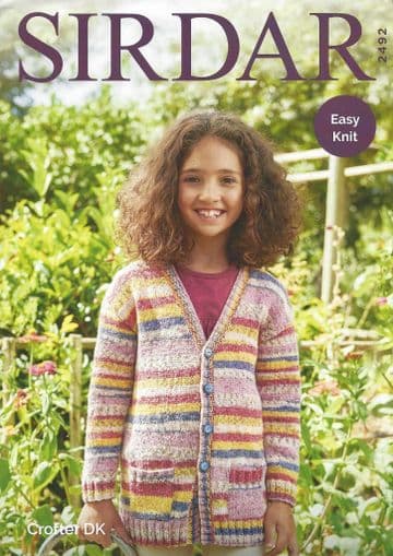 Sirdar Crofter DK - 2492 Cardigan Knitting Pattern