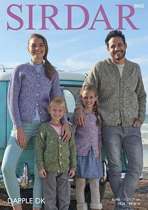 Sirdar Dapple DK - 8062 Cardigans Knitting Pattern