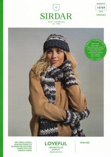 Sirdar DK Crochet Pattern - 10769 Ladies Accessories