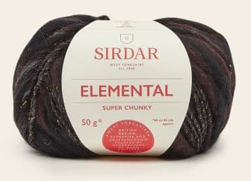 Sirdar Elemental Super Chunky 50g - 300 Dark Copper - Clearance Price £2.50