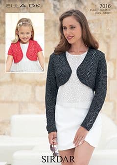 Sirdar Ella DK - 7016 Boleros Knitting Pattern