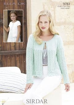 Sirdar Ella DK - 9783 Cardigans Knitting Pattern