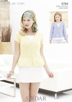 Sirdar Ella DK - 9784 Cardigans Knitting Pattern