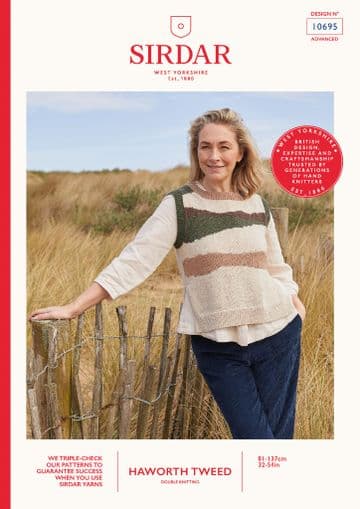 Sirdar Haworth Tweed DK Knitting Pattern - 10695 Tank Top