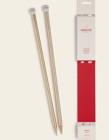 Sirdar Knitting Needles 40cm Long (Rose Gold Anodised Aluminium)