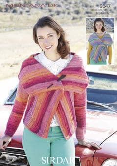 Sirdar Montana DK - 9647 Cardigan & Waistcoat Knitting Pattern