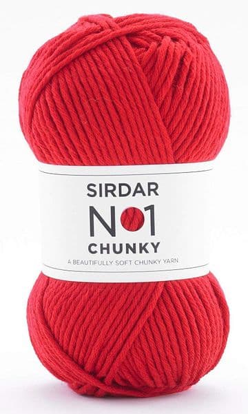 Sirdar No.1 Chunky 100g - 214 Pure Scarlet