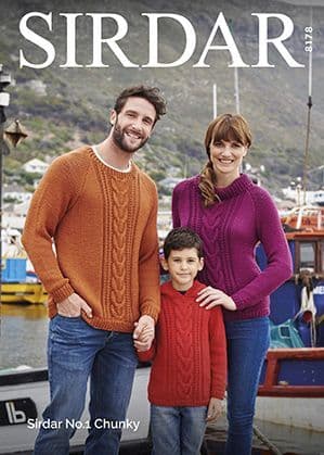 Sirdar No.1 Chunky Knitting Pattern - 8178 Sweaters