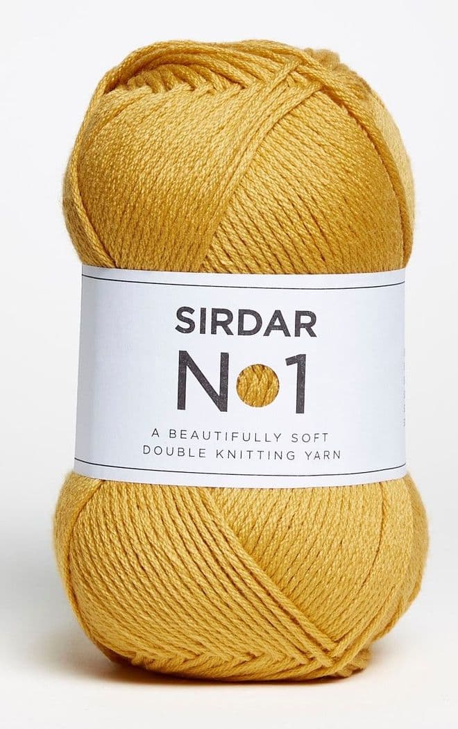 Sirdar No.1 Double Knitting Crepe 100g - 233 Mustard - Clearance Price £3.99