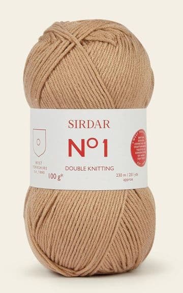 Sirdar No.1 Double Knitting Crepe 100g - 242 Champagne - Clearance Price £3.99