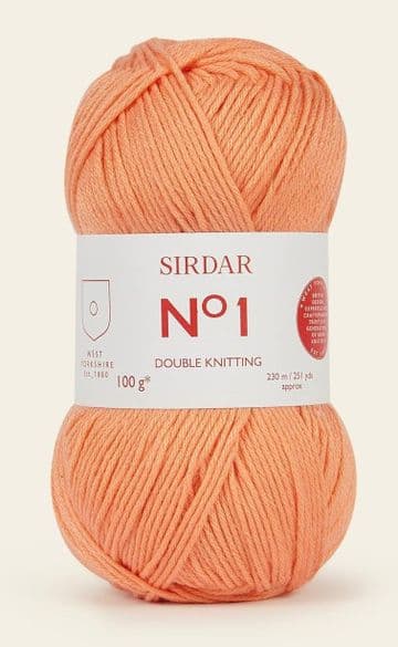 Sirdar No.1 Double Knitting Crepe 100g - 243 Coral - Clearance Price £3.99