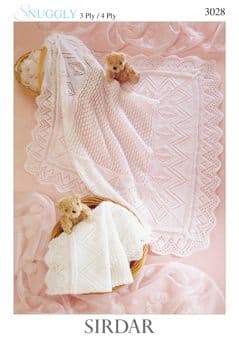 Sirdar Snuggly 3ply & 4ply - 3028 Shawls Knitting Pattern