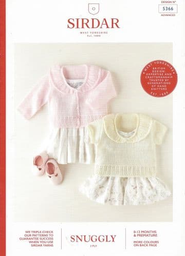 Sirdar Snuggly 3ply - 5366 Top & Cardigan Knitting Booklet