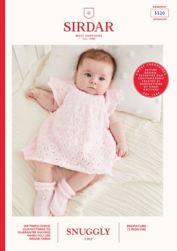 Sirdar Snuggly 3ply - 5520 Dress & Socks Knitting Pattern