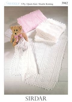 Sirdar Snuggly 3ply & QK & DK - 3982 Shawls Knitting Pattern