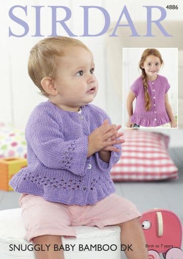 Sirdar Snuggly Baby Bamboo DK - 4886 Jackets Knitting Pattern