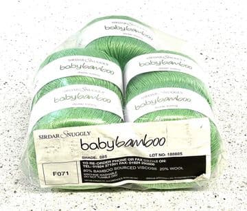 Sirdar Snuggly Baby Bamboo DK 50g - 085 Granny Smith - 5 Ball Pack - RRP £23.50 - Our Price £11.99