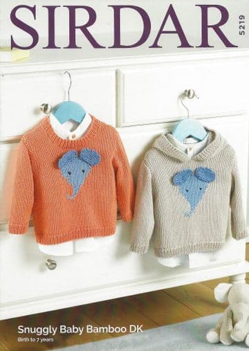 Sirdar Snuggly Baby Bamboo DK - 5219 Sweaters Knitting Pattern