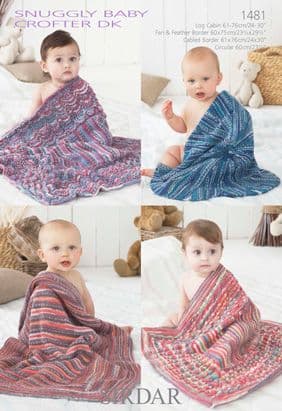 Sirdar Snuggly Baby Crofter DK 1481 Blankets Knitting Pattern