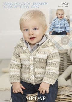 Sirdar Snuggly Baby Crofter DK - 1928 Cardigans Knitting Pattern