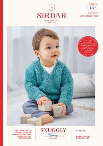 Sirdar Snuggly Bunny Fur Effect Knitting Pattern - 5307 Sweater