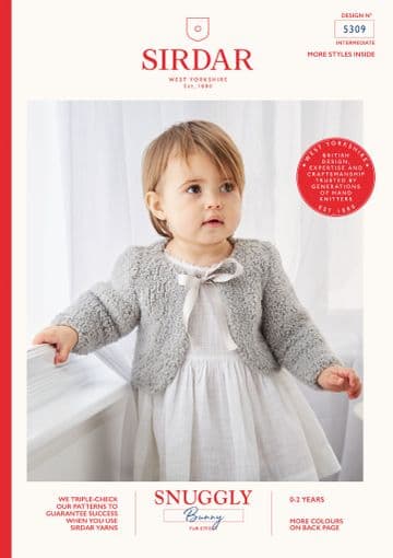 Sirdar Snuggly Bunny Fur Effect Knitting Pattern - 5309 Cardigans