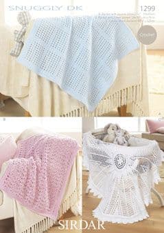 Sirdar Snuggly DK - 1299 Blankets Crochet Pattern