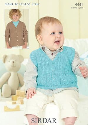 Quick Grab Buy Brand KNIT In A BOX Sirdar 4921 Cardigan And Hat In Snuggly Patte