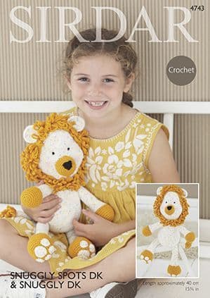 Sirdar Snuggly DK - 4743 Logan the Lion Toy Crochet Pattern