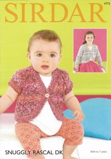 Sirdar Snuggly DK - 4775 Boleros Knitting Pattern