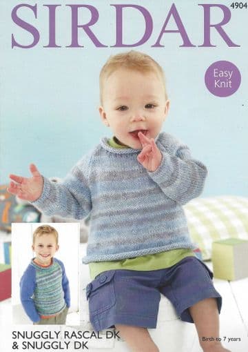 Sirdar Snuggly DK - 4904 Jumper Knitting Pattern