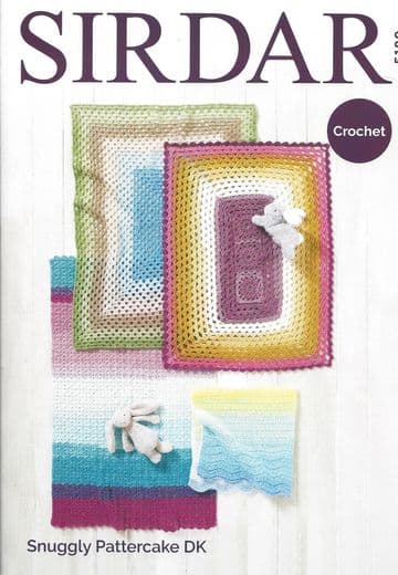 Sirdar Snuggly Pattercake DK Crochet Patttern - 5189 Blankets